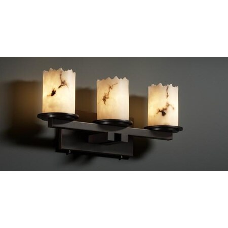 Justice Design Group FAL-8773-12-NCKL LumenAria Collection Dakota 2-Light Straight-Bar Bath Bar